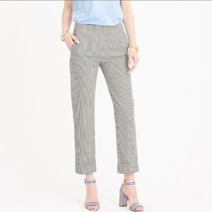 J.Crew Patio Pants Black & White Skinny Stripes Wide Leg Crop